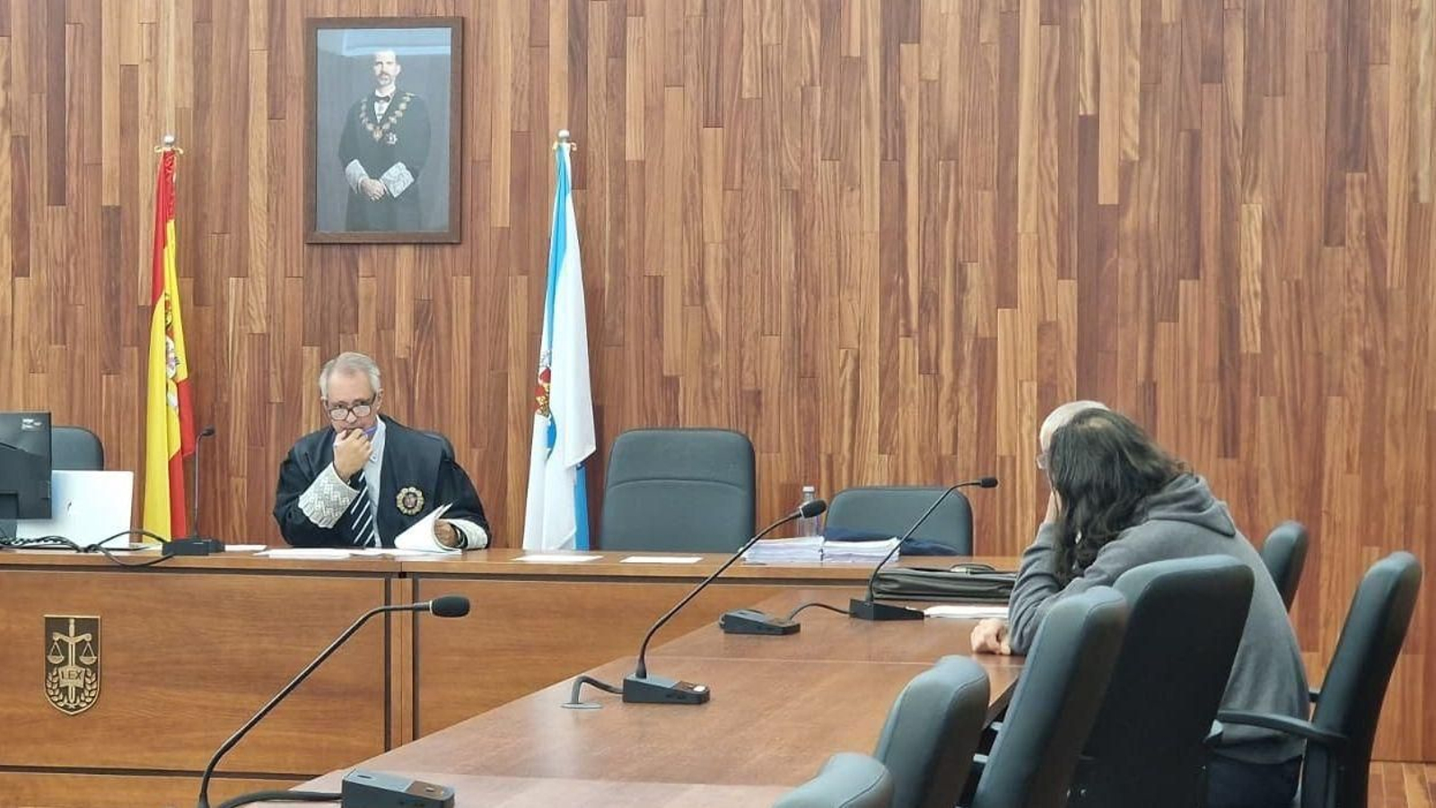 Imagen del acusado durante la audiencia preliminar.