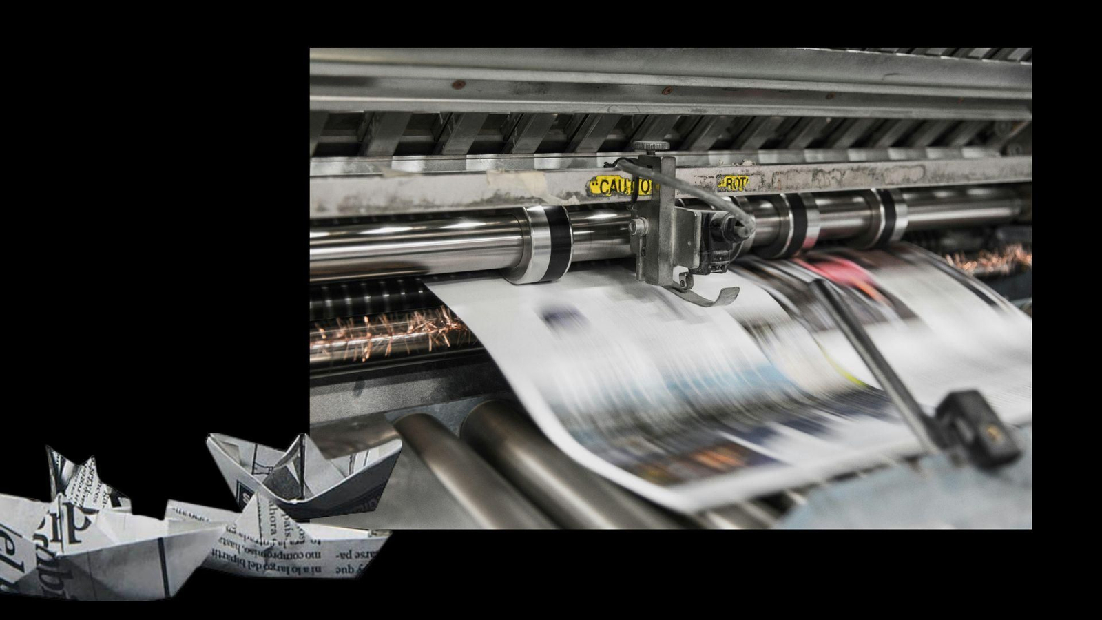 Imprenta de un periódico, En deuda con un servicio público esencial