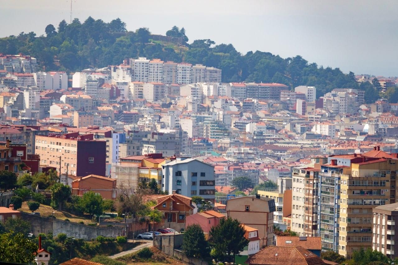 Vista de viviendas en Vigo.